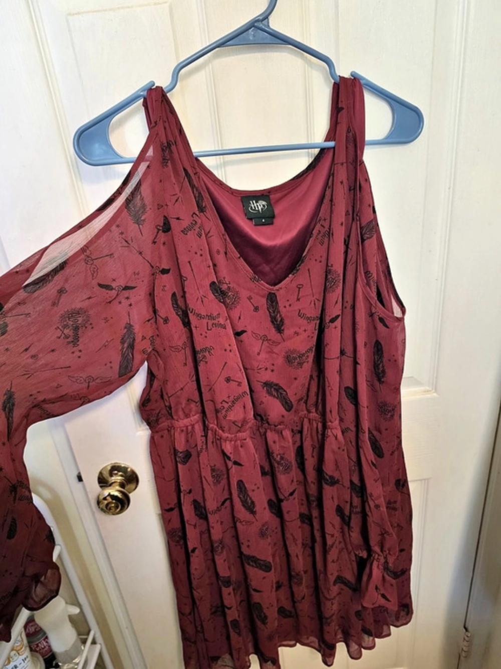Hogwarts Mini Dress in Red & Black Size 4 Like New